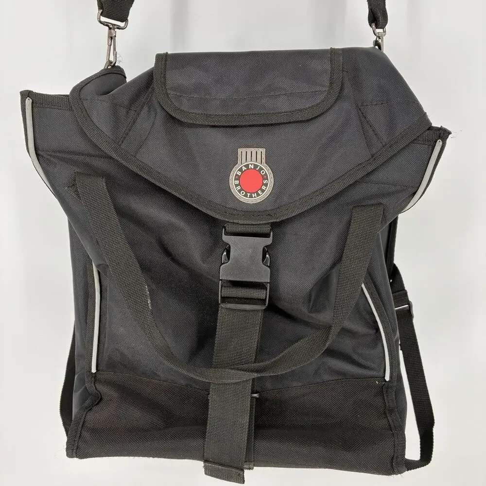 Banjo Brothers Grocery Pannier Folding Bike Bag Black Bicycle Shoulder Tote